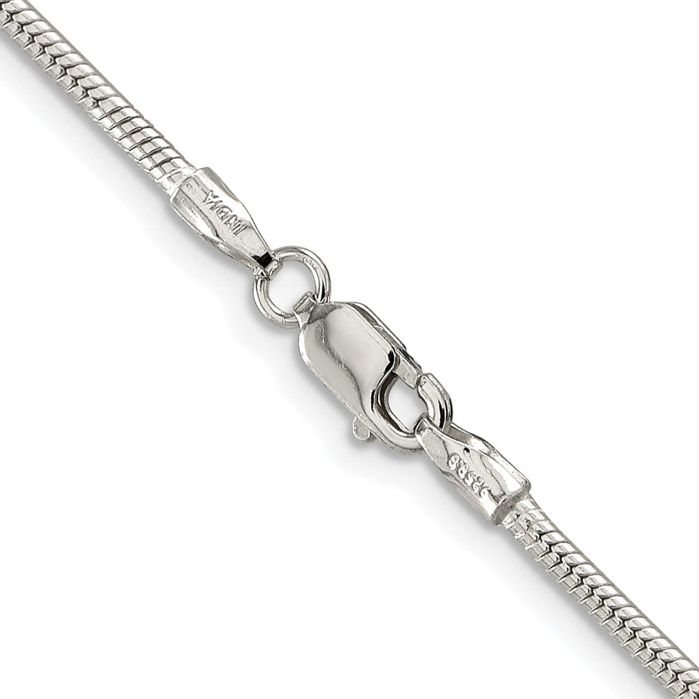 Sterlingsilber Rhodiniert 1.75mm Schlange Kette
