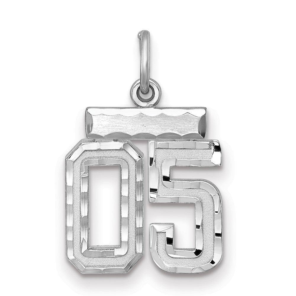 Sterlingsilber Rhodiniert Klein Diamantiert #05 Charm