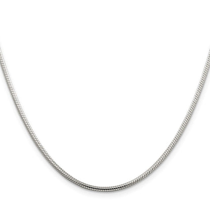Sterlingsilber 2mm Schlange Halskette