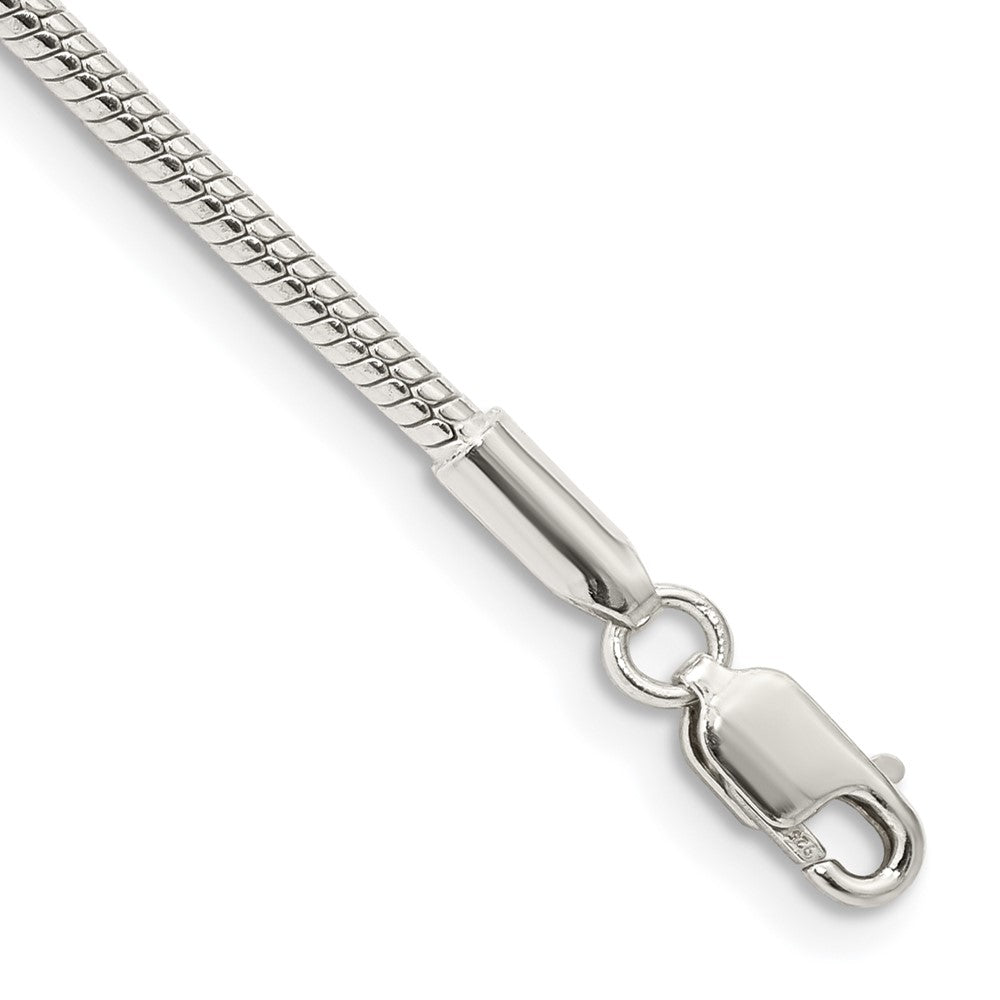 Sterlingsilber 2mm Schlange Gliederarmband