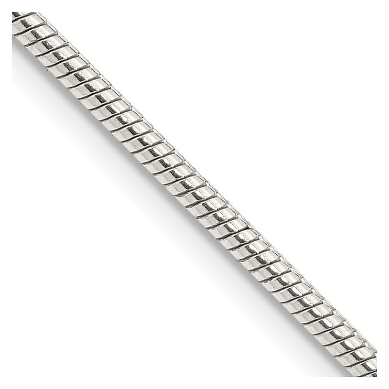 Sterlingsilber 2mm Schlange Halskette