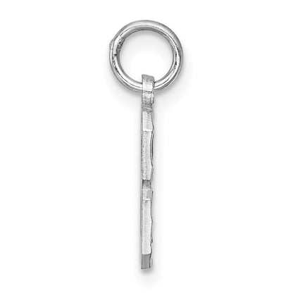 Sterlingsilber Rhodiniert Diamantiert #8 Charm