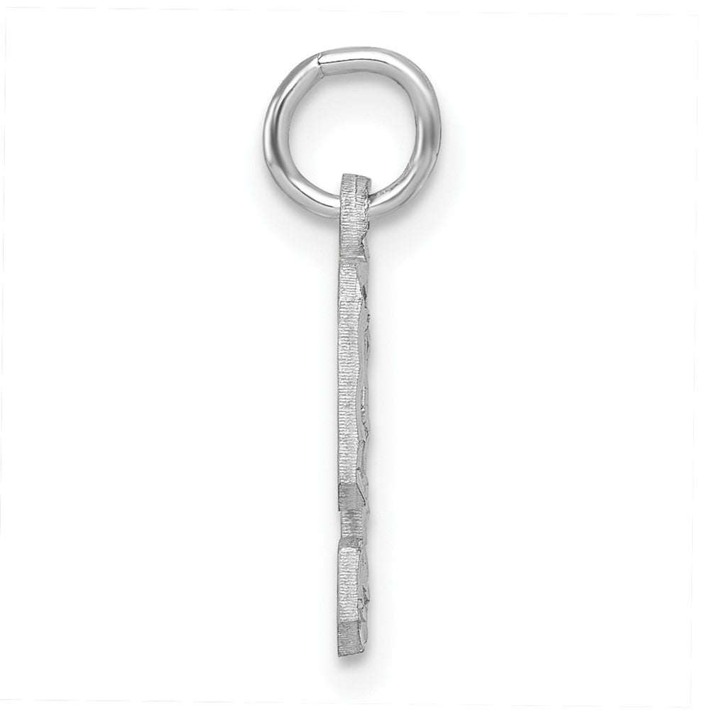 Sterlingsilber Rhodiniert Diamantiert #9 Charm