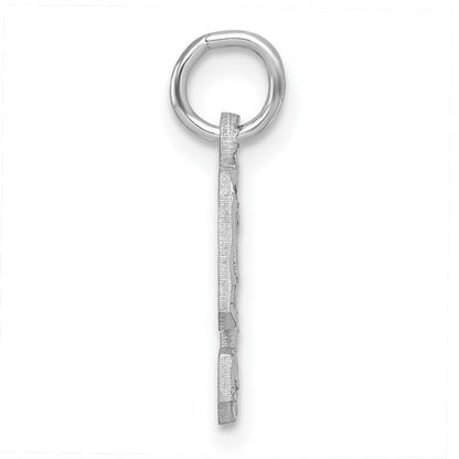 Sterlingsilber Rhodiniert Diamantiert #9 Charm