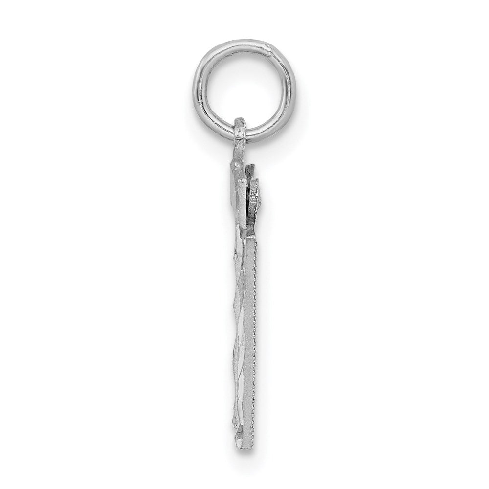 Sterlingsilber Rhodiniert Diamantiert #11 Charm