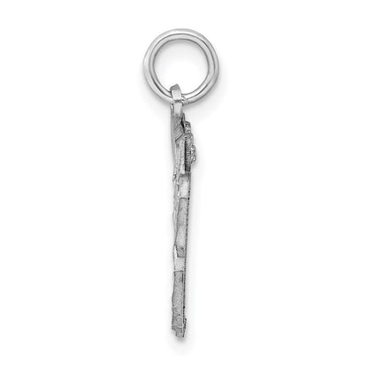 Sterlingsilber Rhodiniert Diamantiert #13 Charm