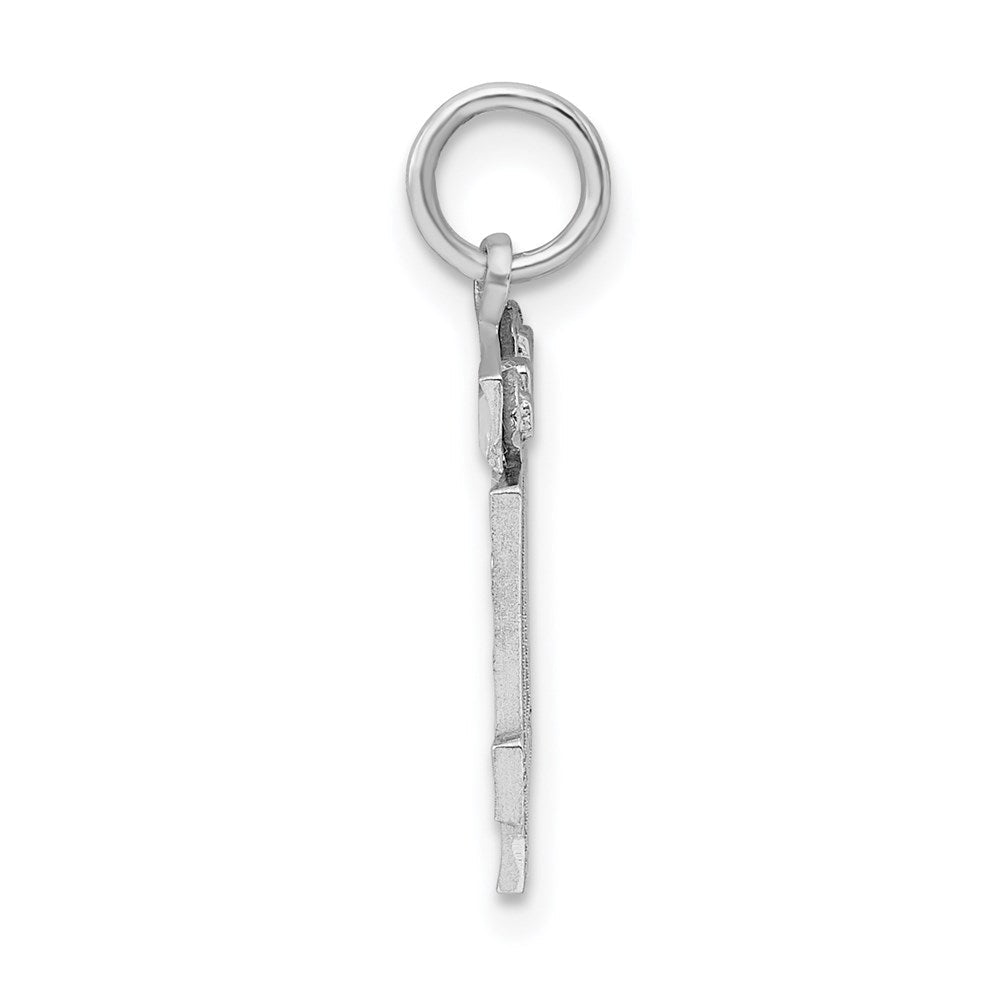 Sterlingsilber Rhodiniert Diamantiert #14 Charm
