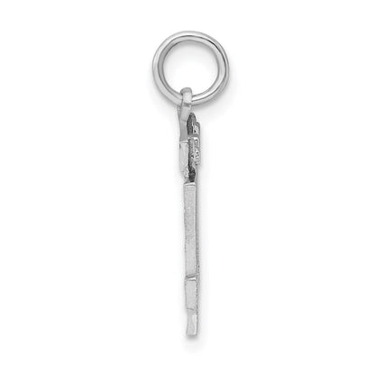 Sterlingsilber Rhodiniert Diamantiert #14 Charm