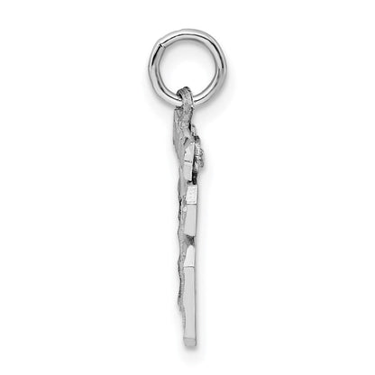 Sterlingsilber Rhodiniert Diamantiert #16 Charm
