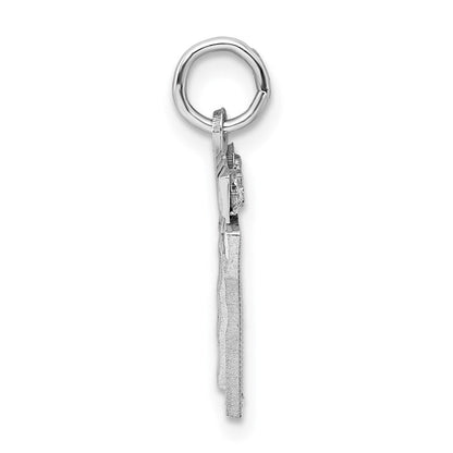 Sterlingsilber Rhodiniert Diamantiert #17 Charm