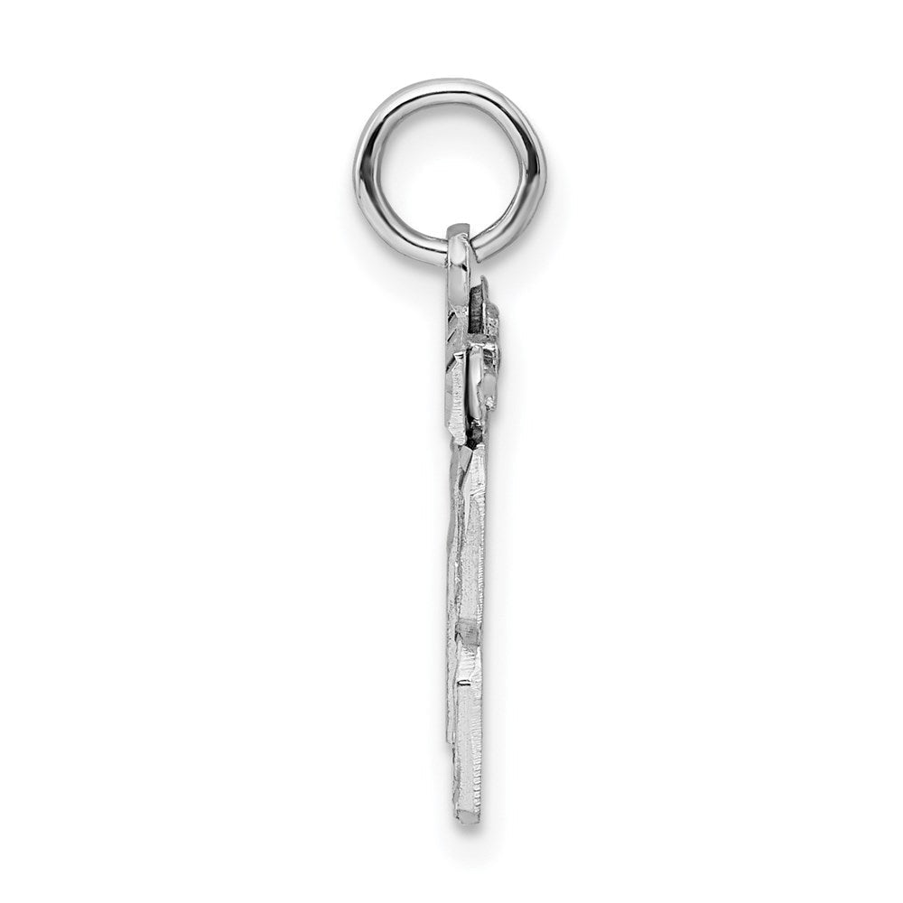 Sterlingsilber Rhodiniert Diamantiert #18 Charm