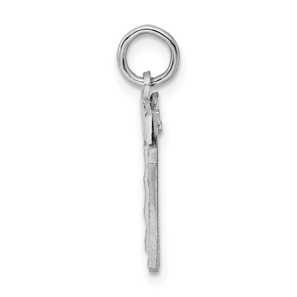 Sterlingsilber Rhodiniert Diamantiert #19 Charm