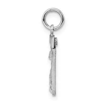 Sterlingsilber Rhodiniert Diamantiert #20 Charm