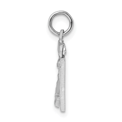 Sterlingsilber Rhodiniert Diamantiert #21 Charm
