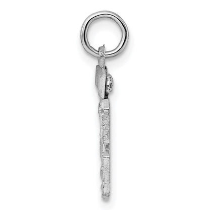 Sterlingsilber Rhodiniert Diamantiert #23 Charm