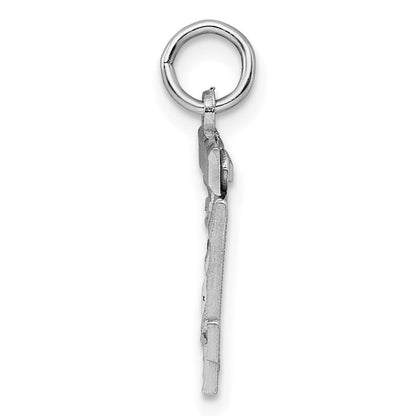 Sterlingsilber Rhodiniert Diamantiert #24 Charm