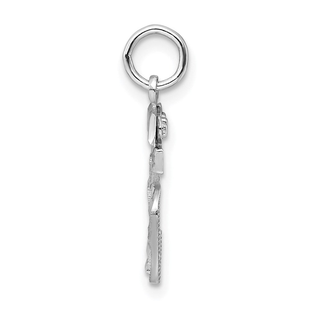 Sterlingsilber Rhodiniert Diamantiert #25 Charm