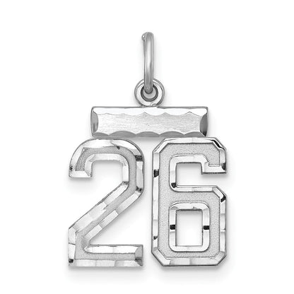 Sterlingsilber Rhodiniert Diamantiert #26 Charm