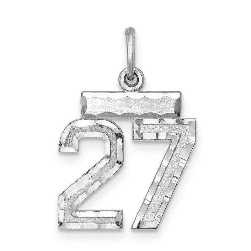 Sterlingsilber Rhodiniert Diamantiert #27 Charm