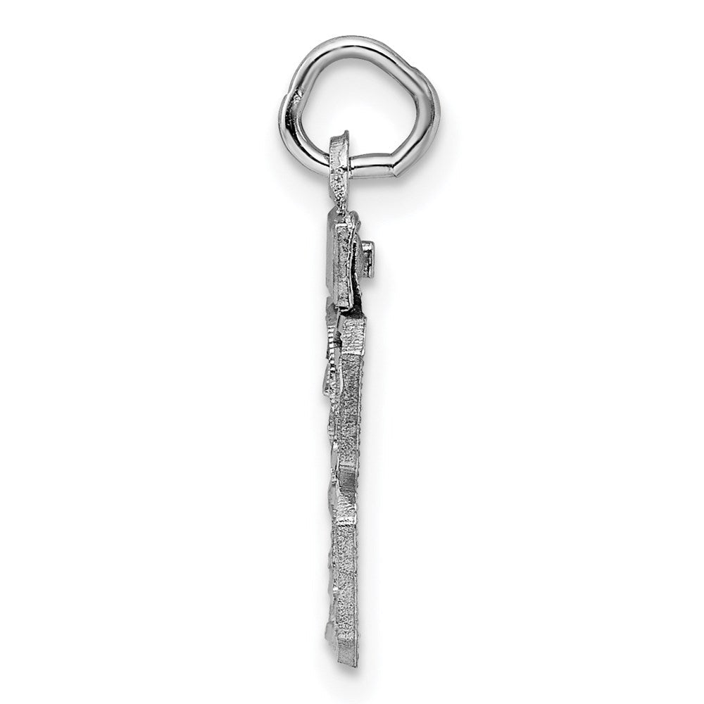 Sterlingsilber Rhodiniert Diamantiert #28 Charm