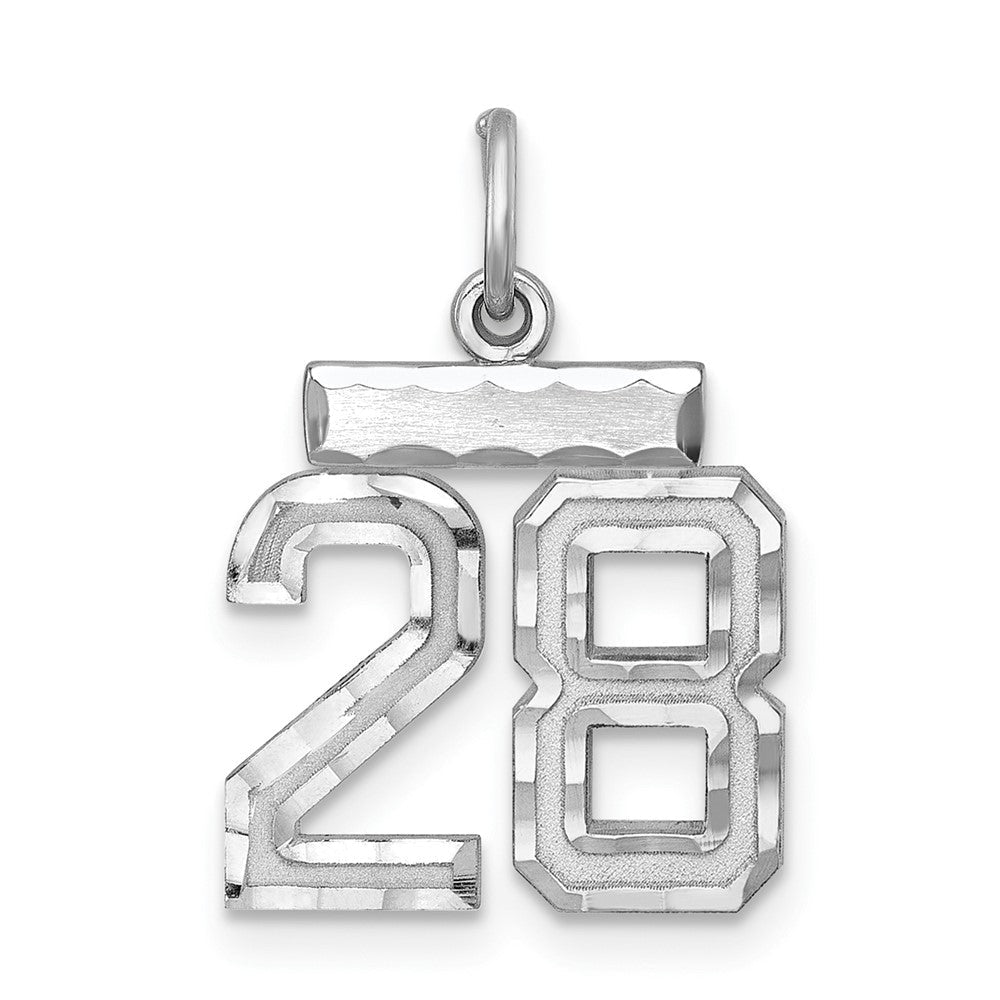 Sterlingsilber Rhodiniert Diamantiert #28 Charm