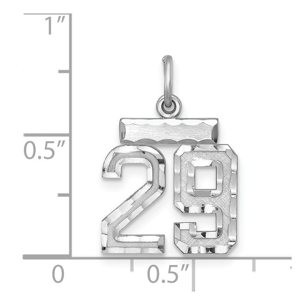 Sterlingsilber Rhodiniert Diamantiert #29 Charm