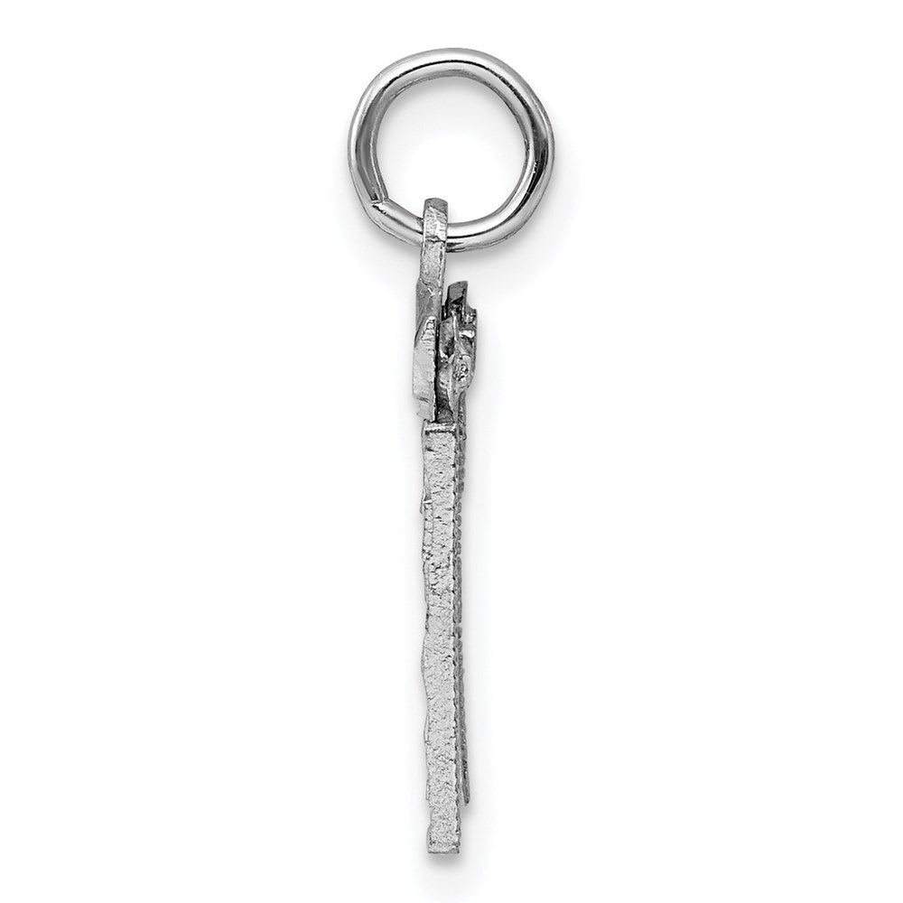 Sterlingsilber Rhodiniert Diamantiert #31 Charm