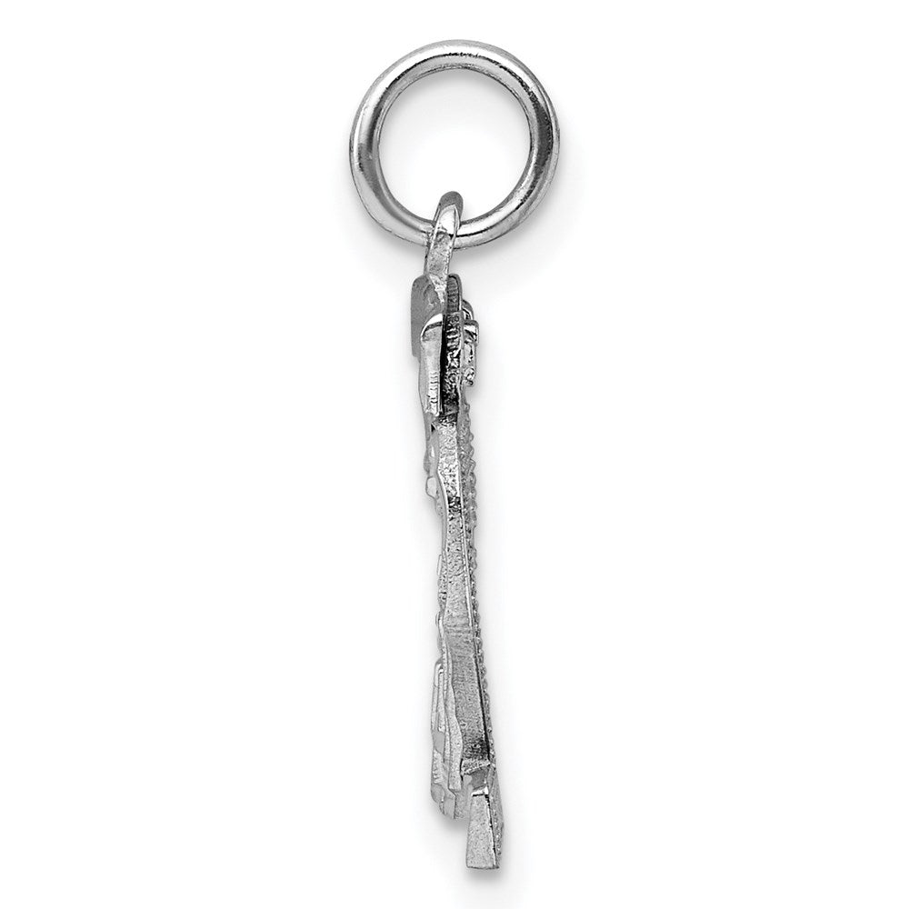 Sterlingsilber Rhodiniert Diamantiert #32 Charm