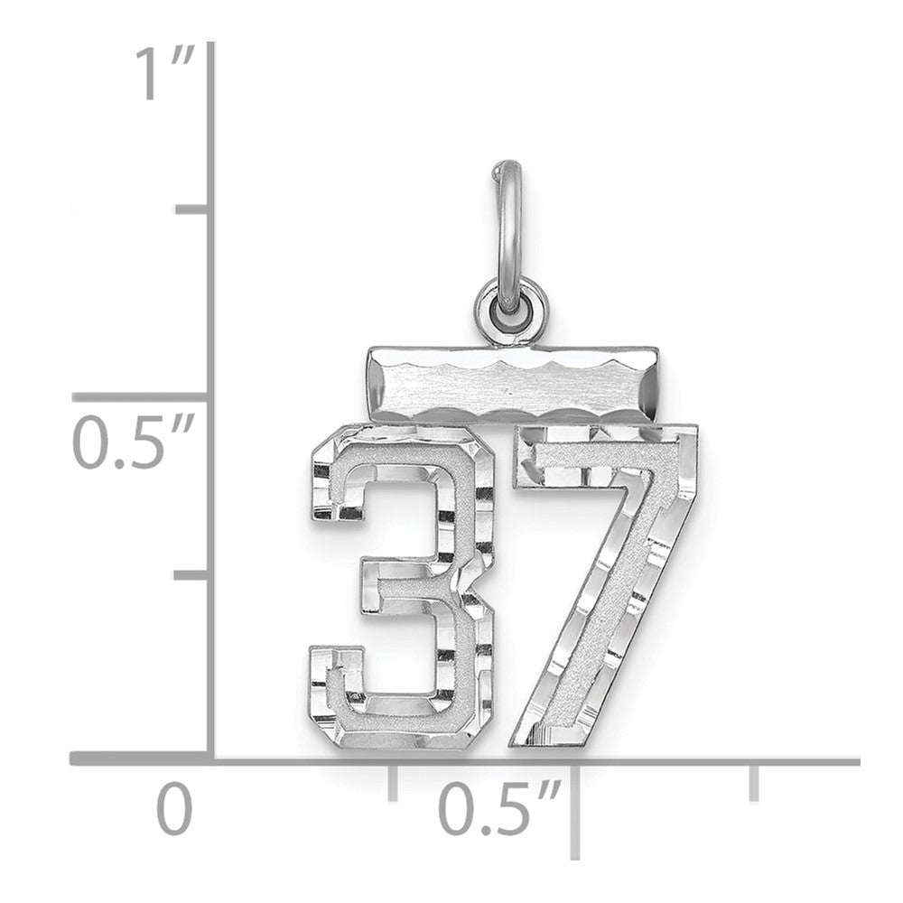 Sterlingsilber Rhodiniert Diamantiert #37 Charm