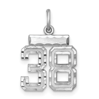 Sterlingsilber Rhodiniert Diamantiert #38 Charm
