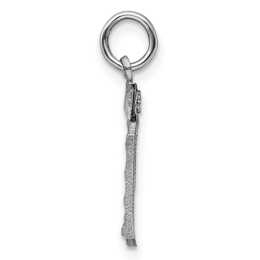 Sterlingsilber Rhodiniert Diamantiert #39 Charm