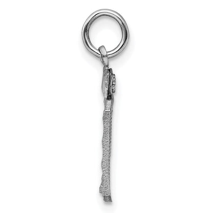 Sterlingsilber Rhodiniert Diamantiert #39 Charm