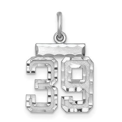 Sterlingsilber Rhodiniert Diamantiert #39 Charm