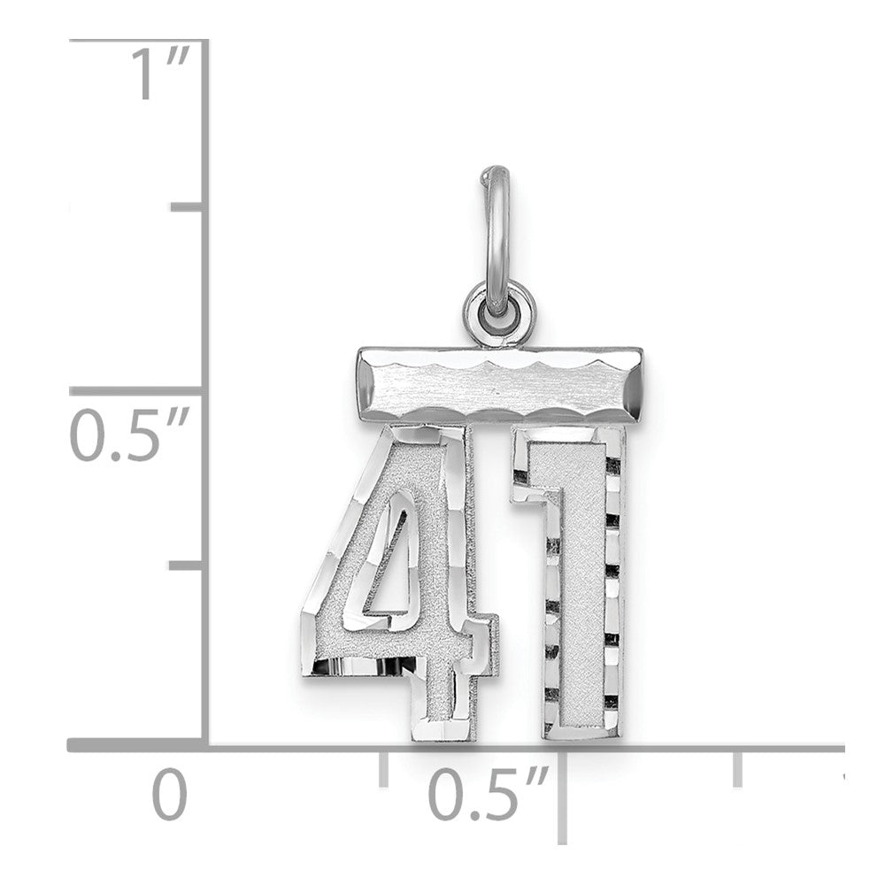 Sterlingsilber Rhodiniert Diamantiert #41 Charm