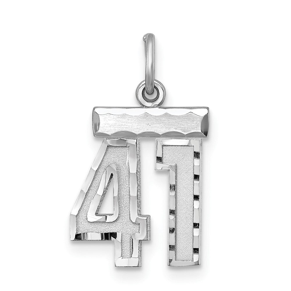 Sterlingsilber Rhodiniert Diamantiert #41 Charm