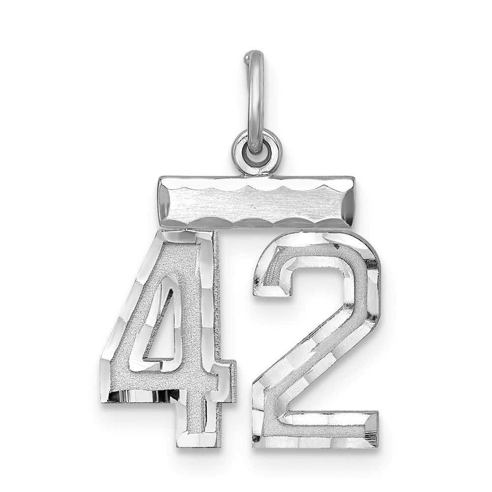 Sterlingsilber Rhodiniert Diamantiert #42 Charm