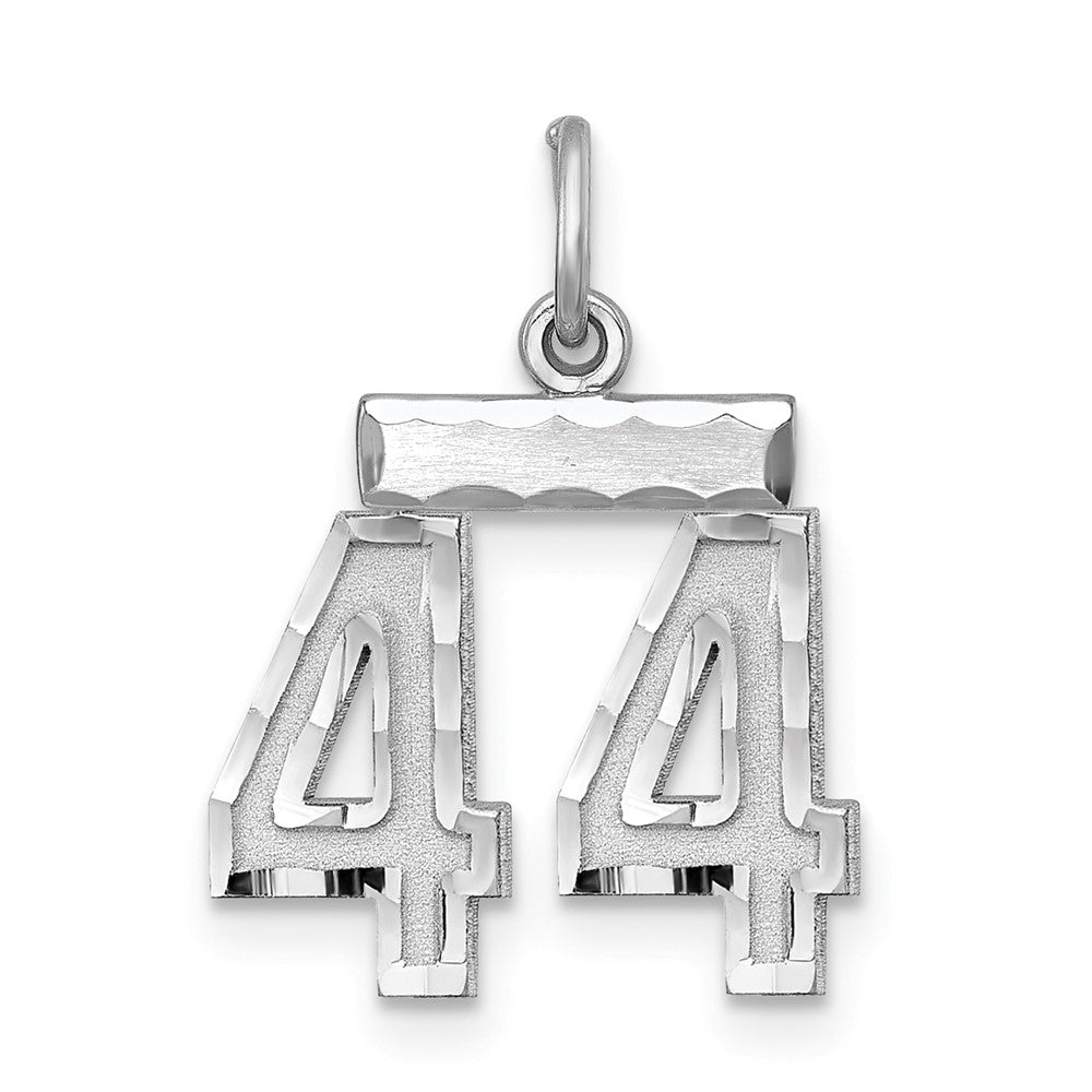 Sterlingsilber Rhodiniert Diamantiert #44 Charm
