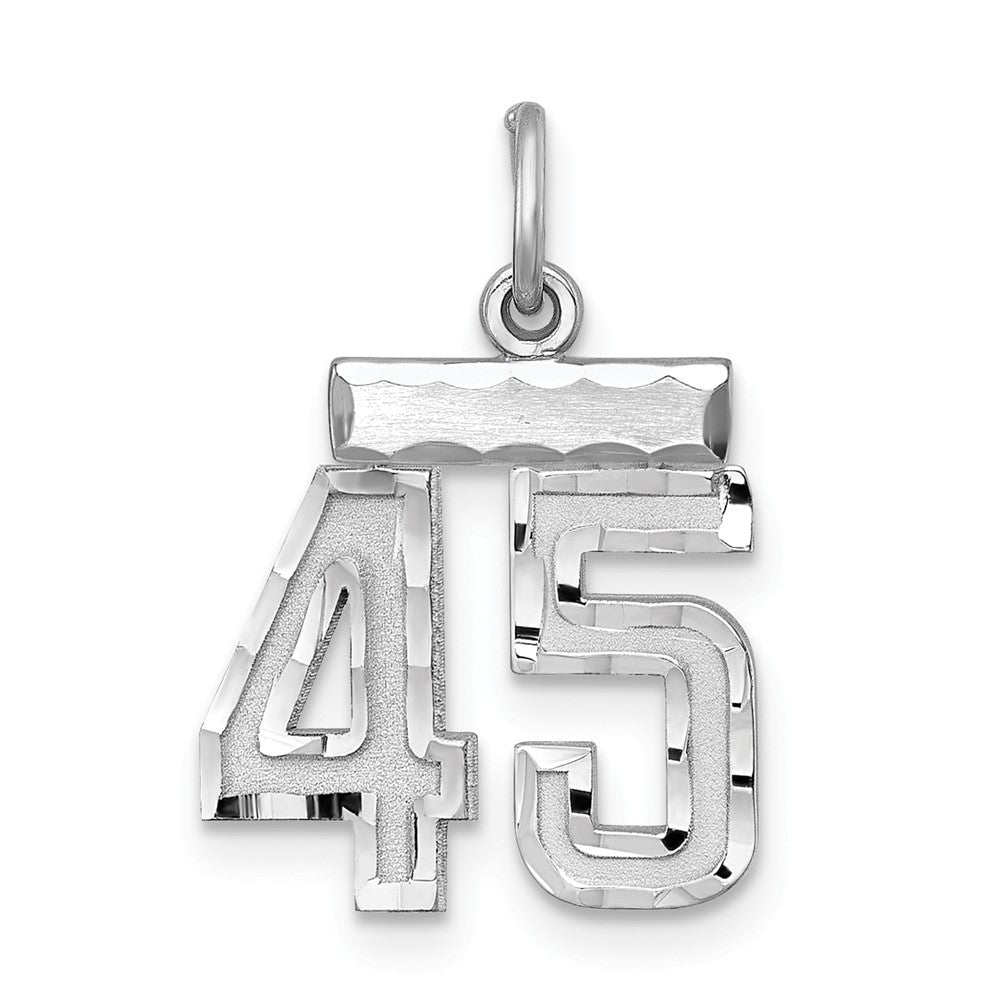 Sterlingsilber Rhodiniert Diamantiert #45 Charm