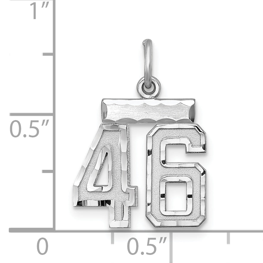 Sterlingsilber Rhodiniert Diamantiert #46 Charm