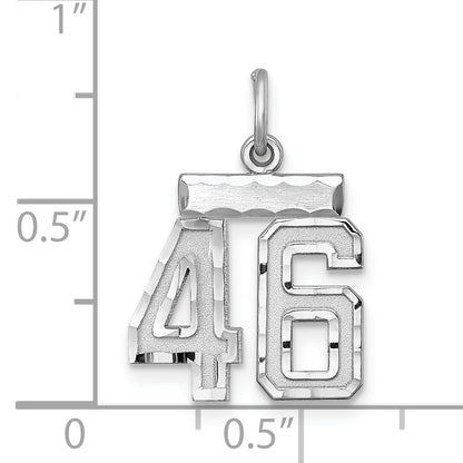 Sterlingsilber Rhodiniert Diamantiert #46 Charm