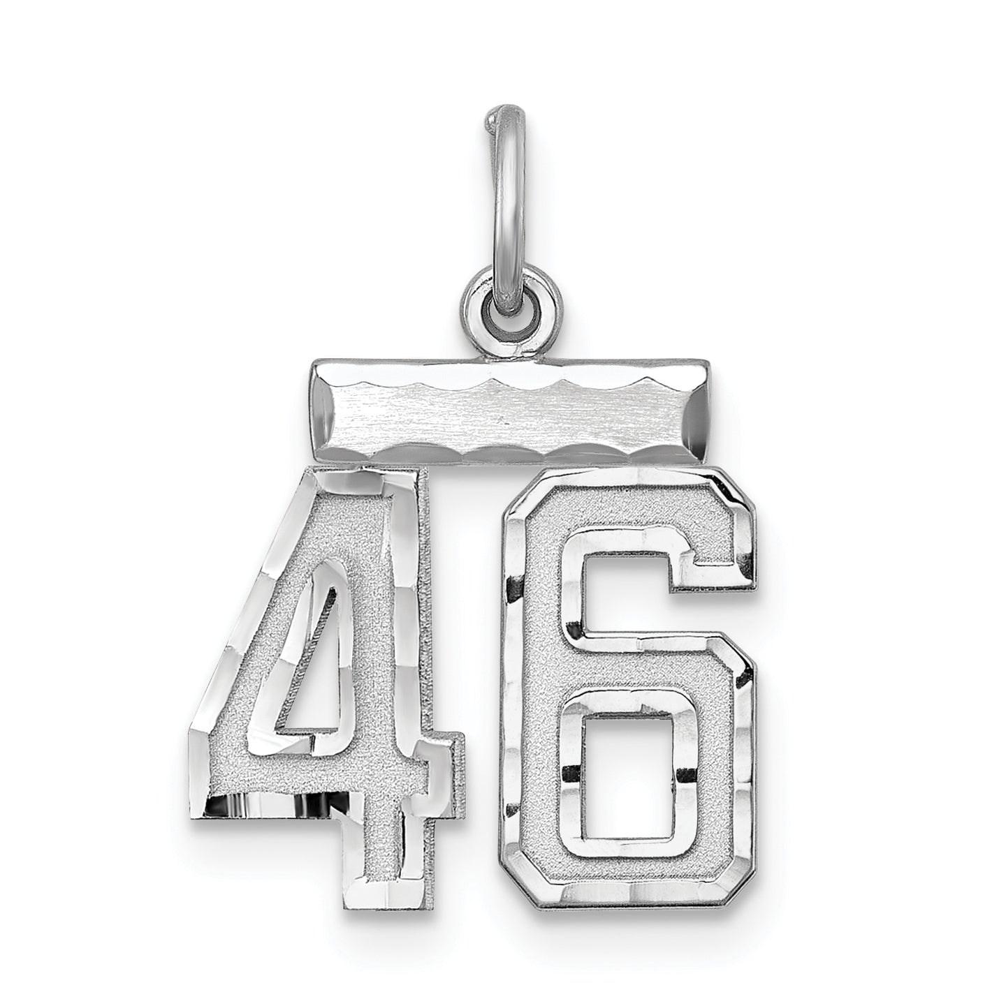Sterlingsilber Rhodiniert Diamantiert #46 Charm