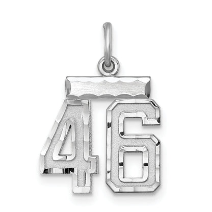 Sterlingsilber Rhodiniert Diamantiert #46 Charm