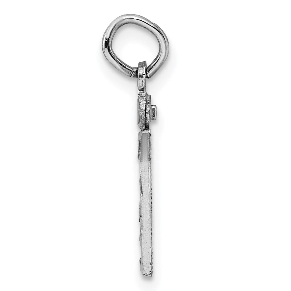 Sterlingsilber Rhodiniert Diamantiert #47 Charm