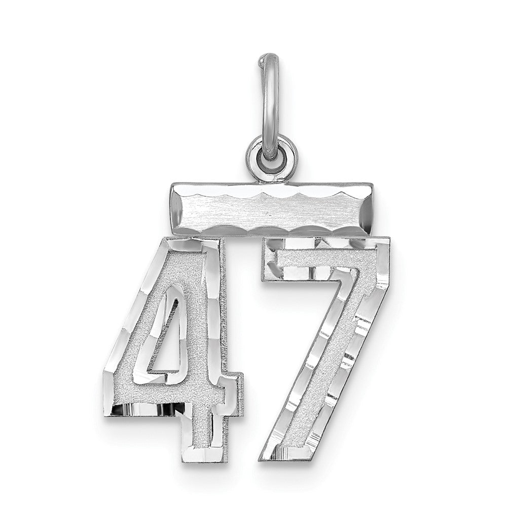 Sterlingsilber Rhodiniert Diamantiert #47 Charm