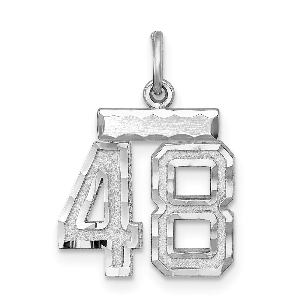 Sterlingsilber Rhodiniert Diamantiert #48 Charm