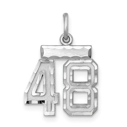 Sterlingsilber Rhodiniert Diamantiert #48 Charm