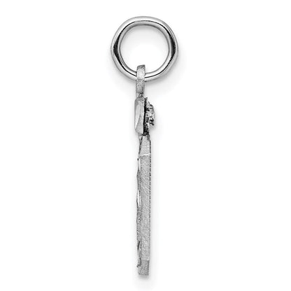 Sterlingsilber Rhodiniert Diamantiert #50 Charm