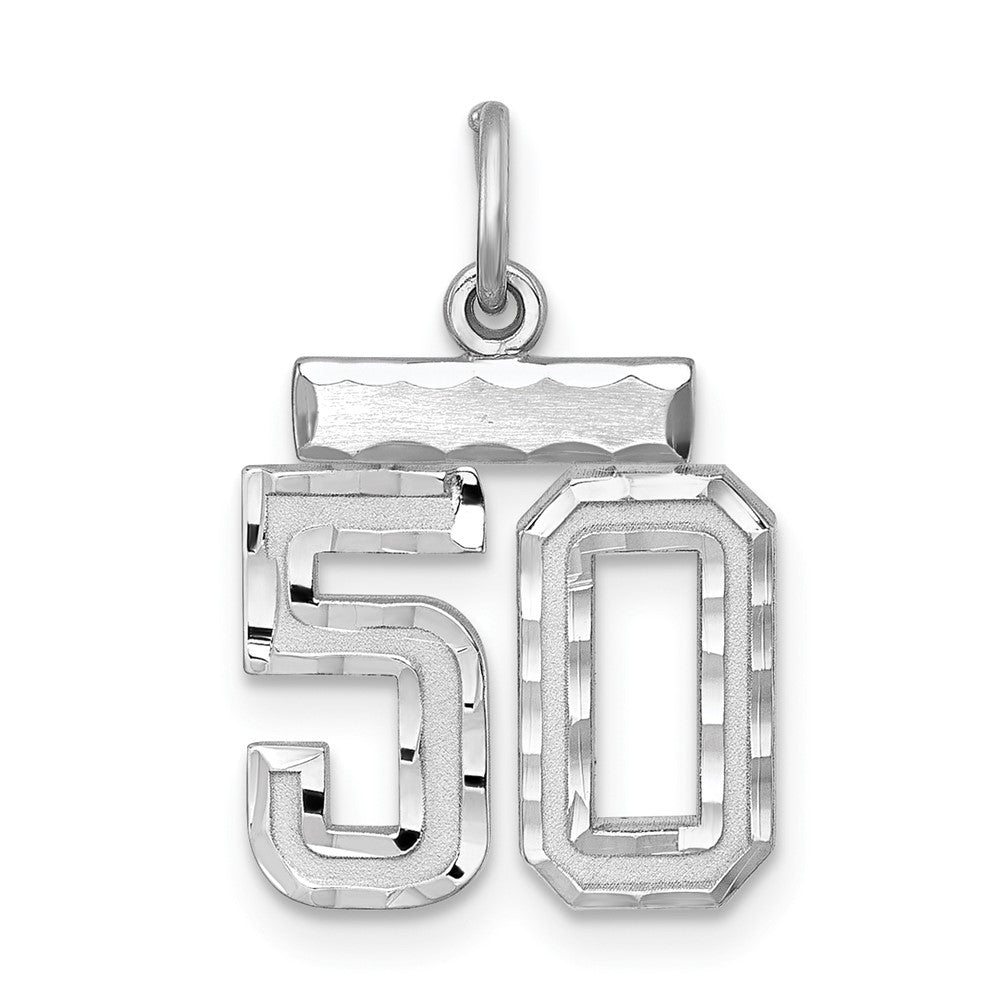 Sterlingsilber Rhodiniert Diamantiert #50 Charm