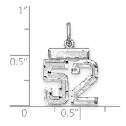 Sterlingsilber Rhodiniert Diamantiert #52 Charm