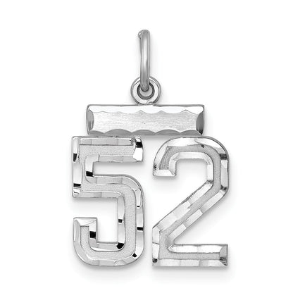 Sterlingsilber Rhodiniert Diamantiert #52 Charm